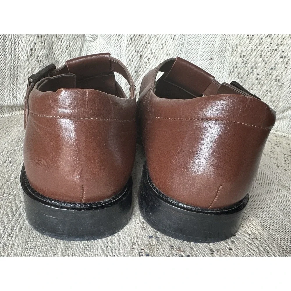 Mens Size 11 Fisherman Sandals Stacy Adams Brown Leather Shoes